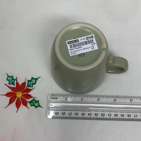 3.5” green Ikea coffee tea hot coco drink mug cup nwt sturdy unused - Picture 10 of 10